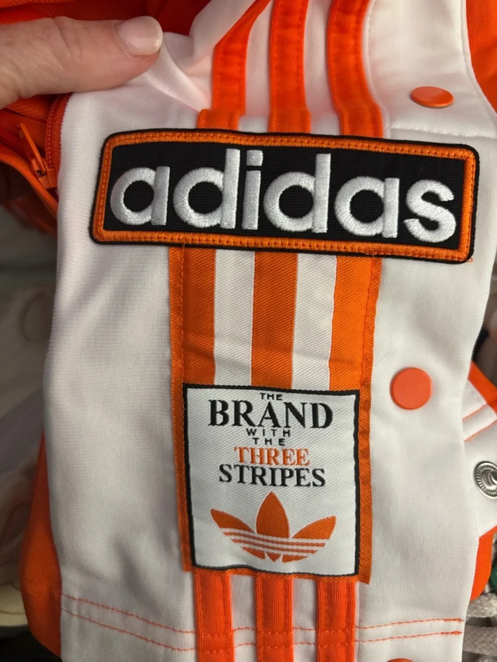 adidas University of Tennessee Orange White Retro Track Snap aide Shorts size M - Picture 5 of 6